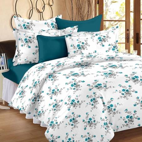 Huesland by Ahmedabad Cotton King Size Bedsheet