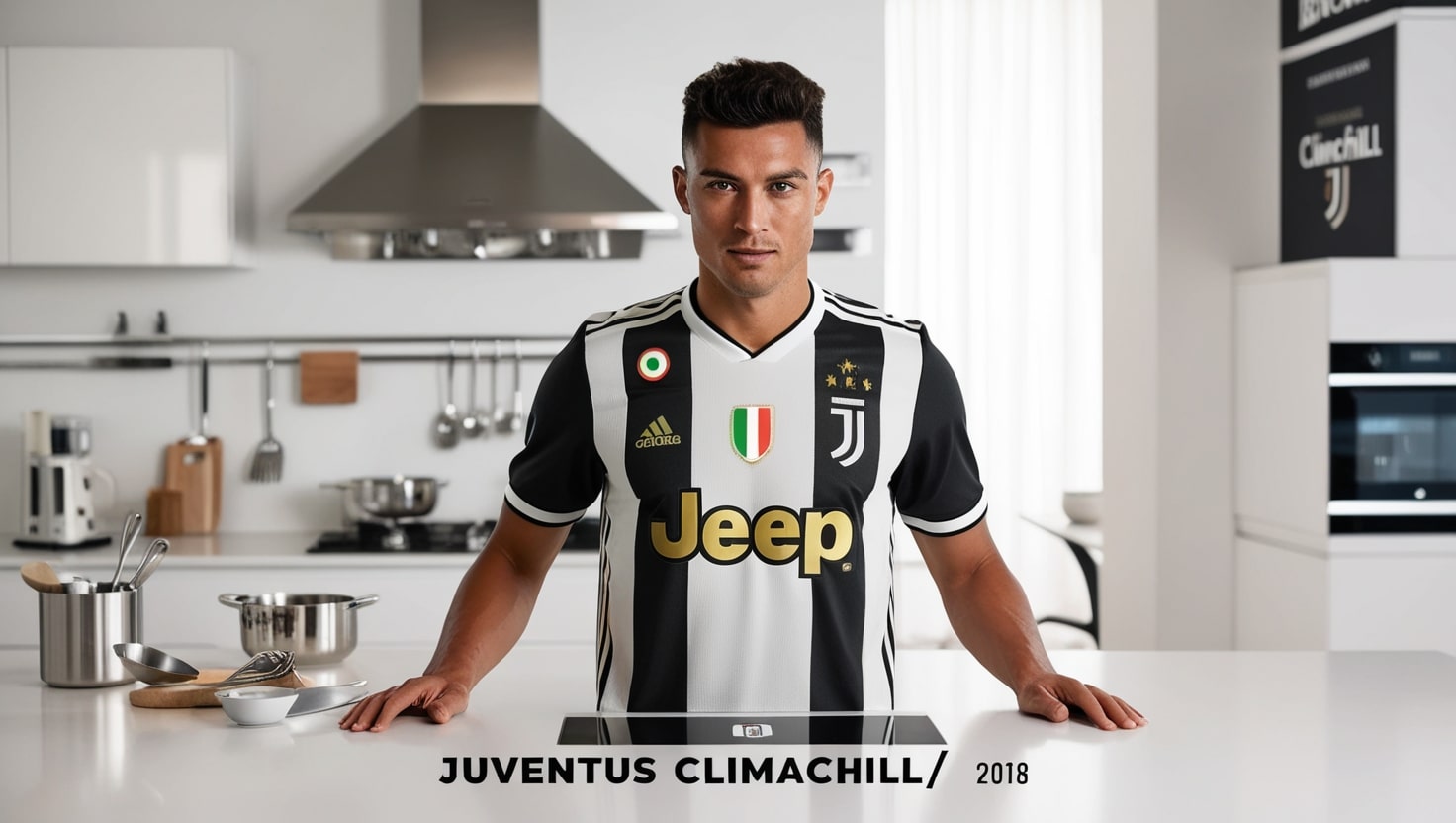 Men's Size L Juventus Climachill 2018 Jersey