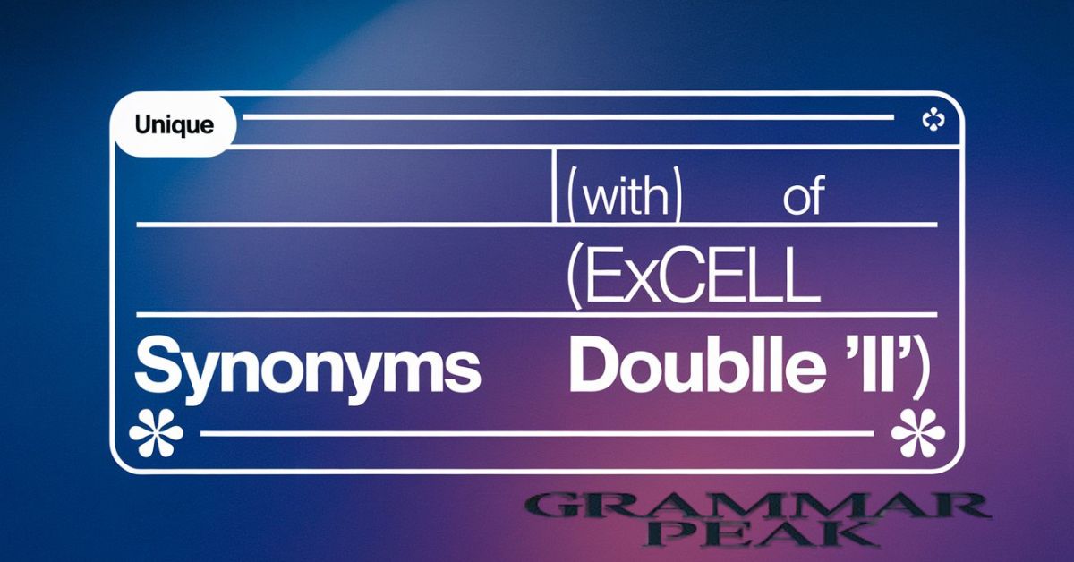 Synonyms of Excell (with double ‘ll’)