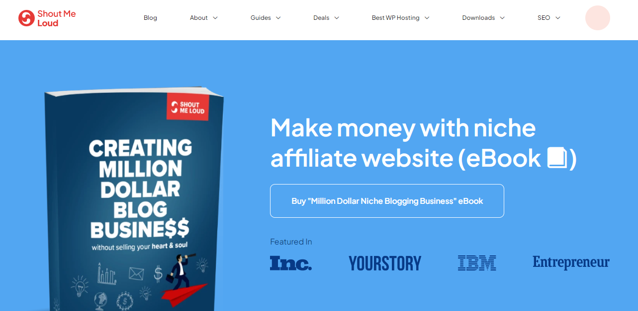 ShoutMeLoud - Affiliate marketing blog example