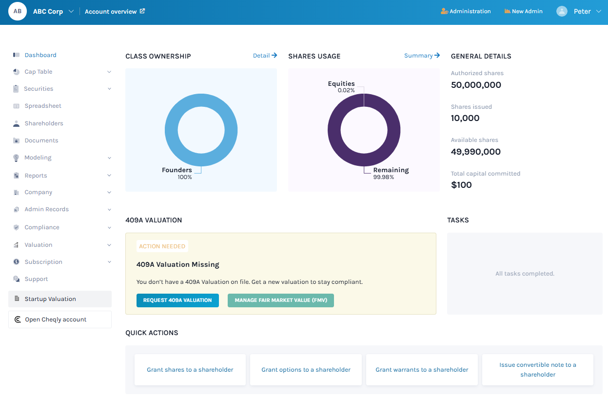 top cap table management platform 