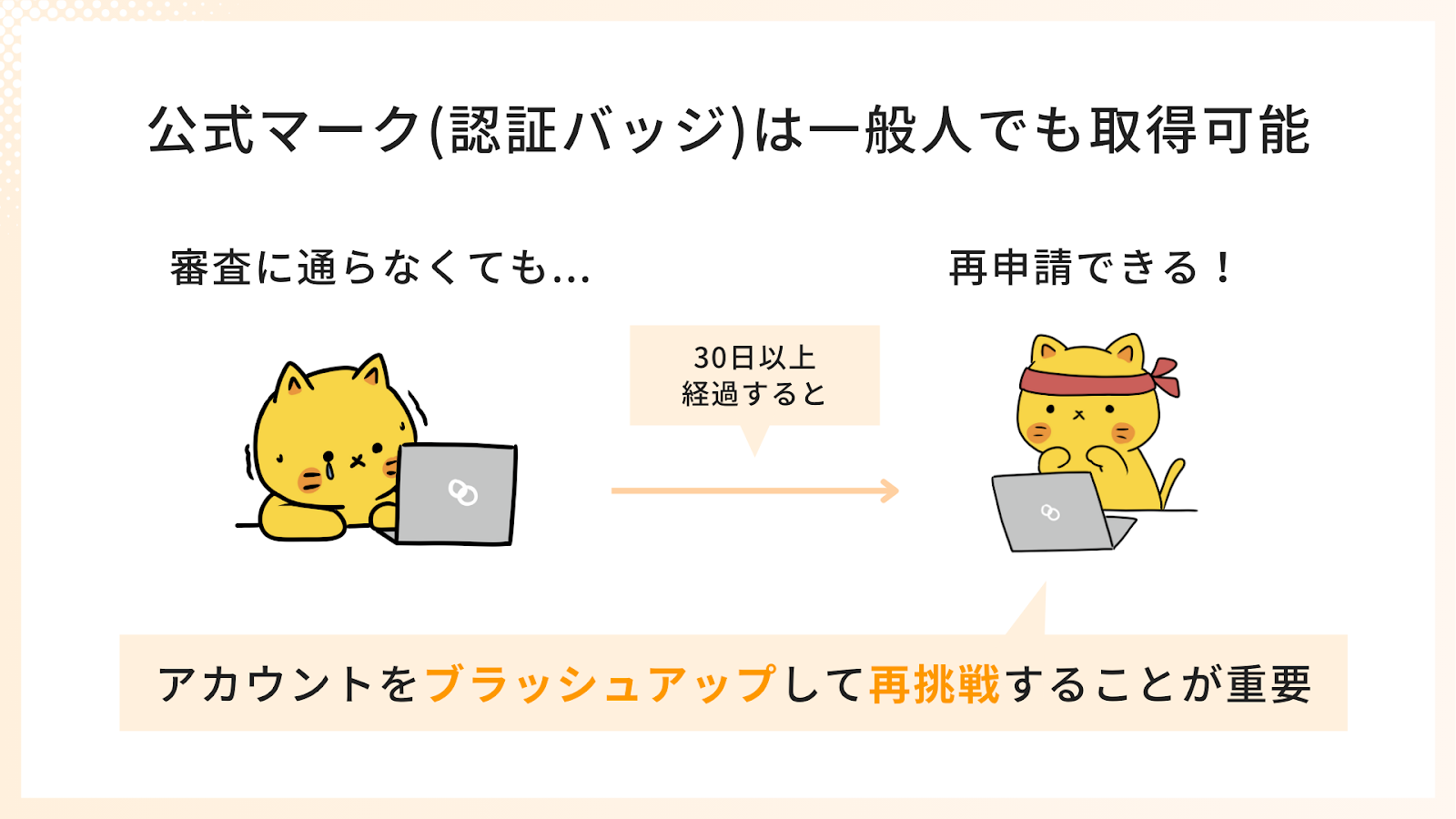 公式マーク（認証バッジ）は一般人でも申請できます