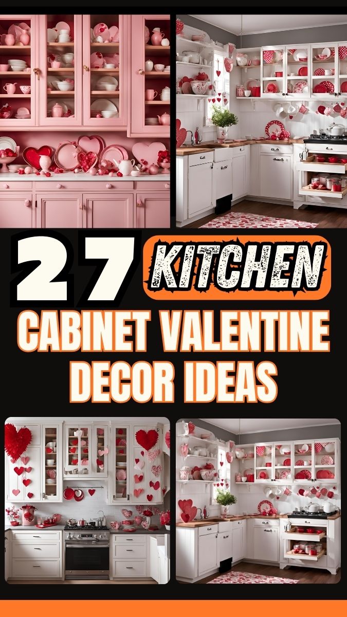 Kitchen Cabinet Valentine Decor Ideas