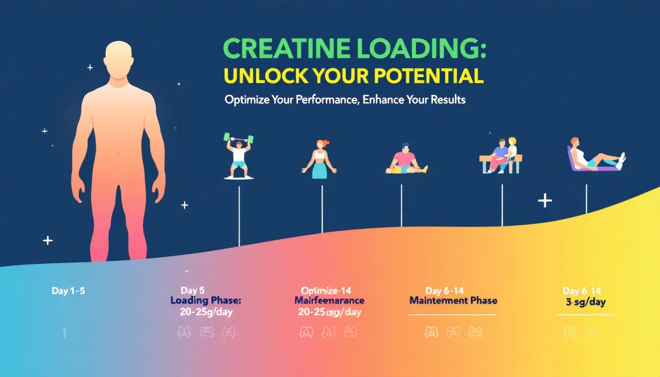 An infographic explaining the role of creatine loading.