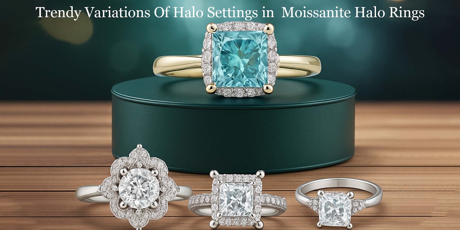 Halo Settings moissanite rings
