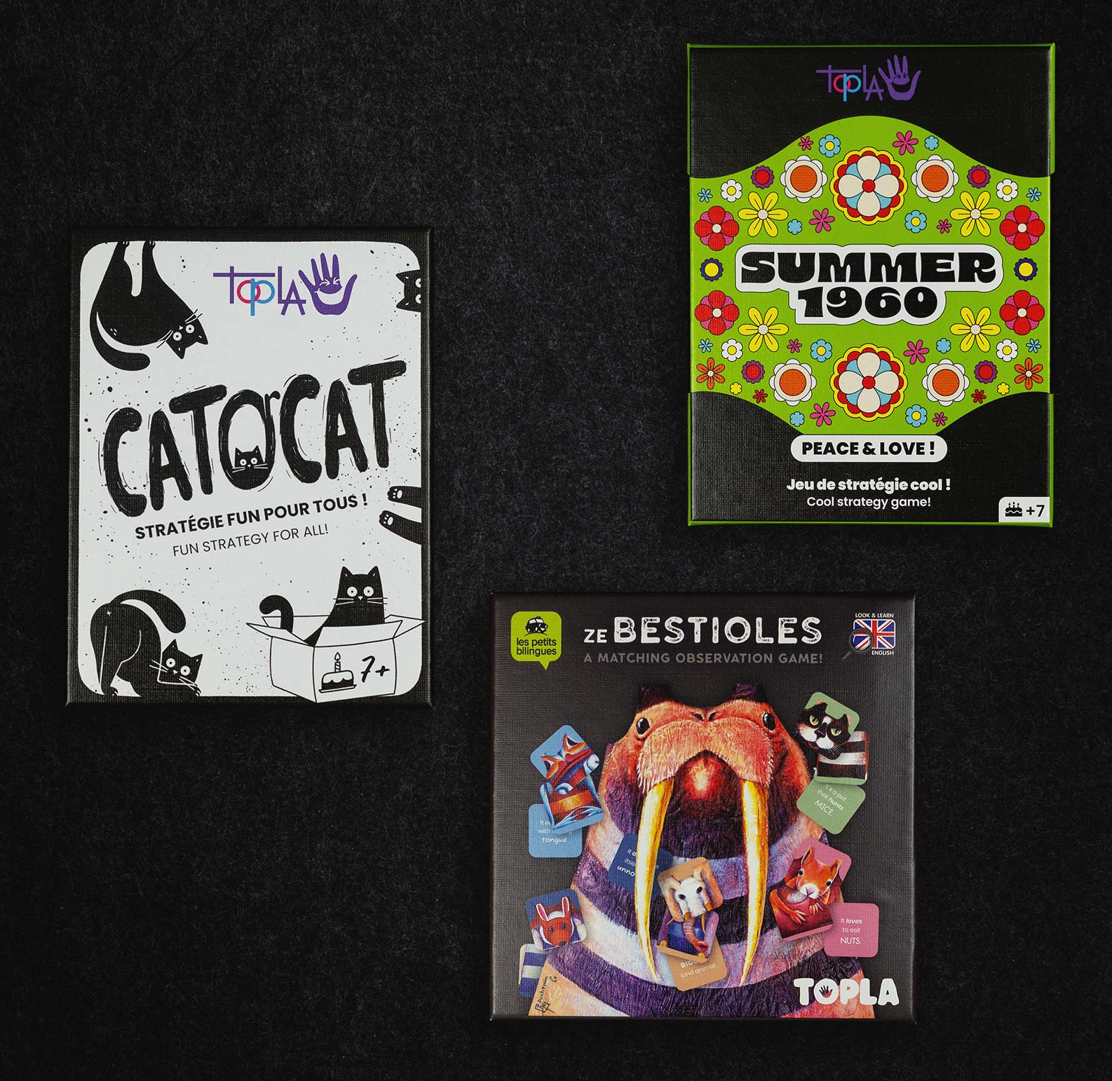 summer, ze bestiol, catorcat sur fond noir