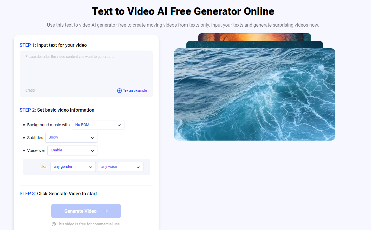 MioCreate Free AI Text to Video: Fast & Custom Video Setting