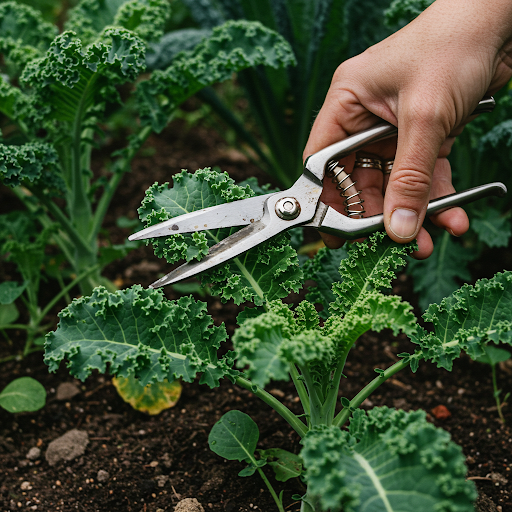 Harvesting Kale