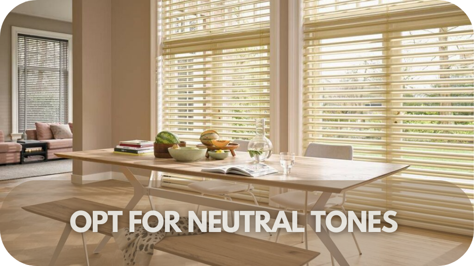 Layering Roller Blinds: Opt for Neutral Tones