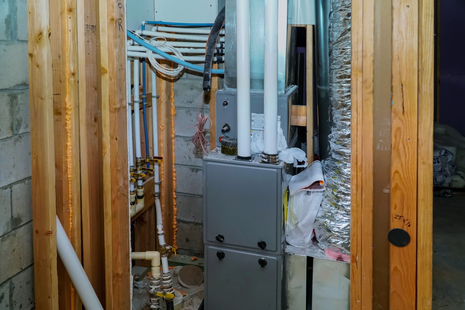 Furnace in a new construction property. 