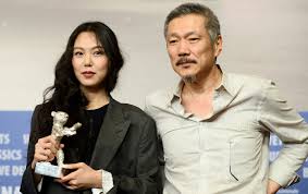 This contain an image of Actress Kim Min Hee's and Hong Sang-soo 