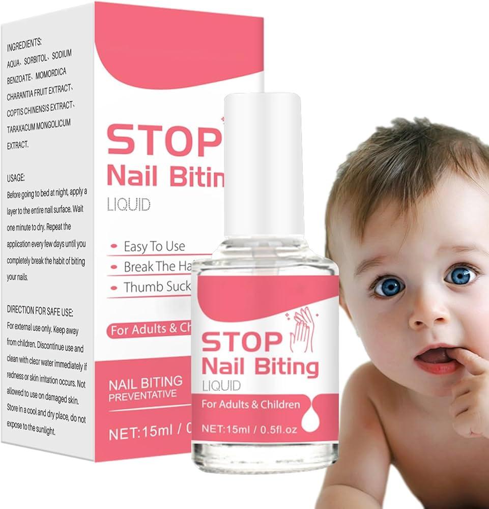 Stop Nail Bitting Bitter Taste Liquid, 0.5oz Stop Nail Biting and Thumb  Sucking Solution, Anti Nail Biting/Nail Biting Prevention for Adults & ...