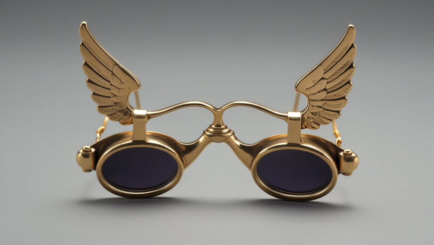 opera glasses one handle is profile of anwinged angel
