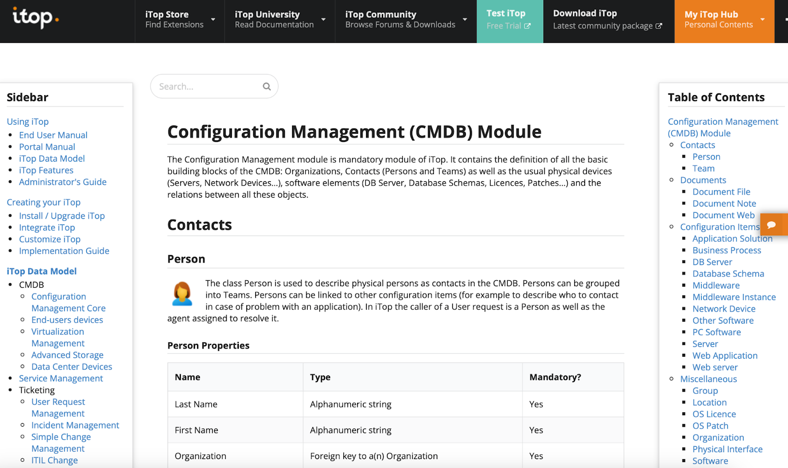 CMDB Solutions - iTop