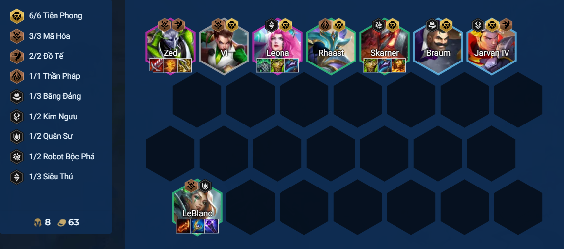 Đấu Trường Chân Lý: Giáo Án Dị Leblanc Tiên Phong Reroll Meta Mới
