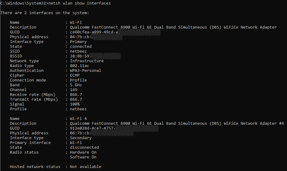 wifi troubleshooting with netsh