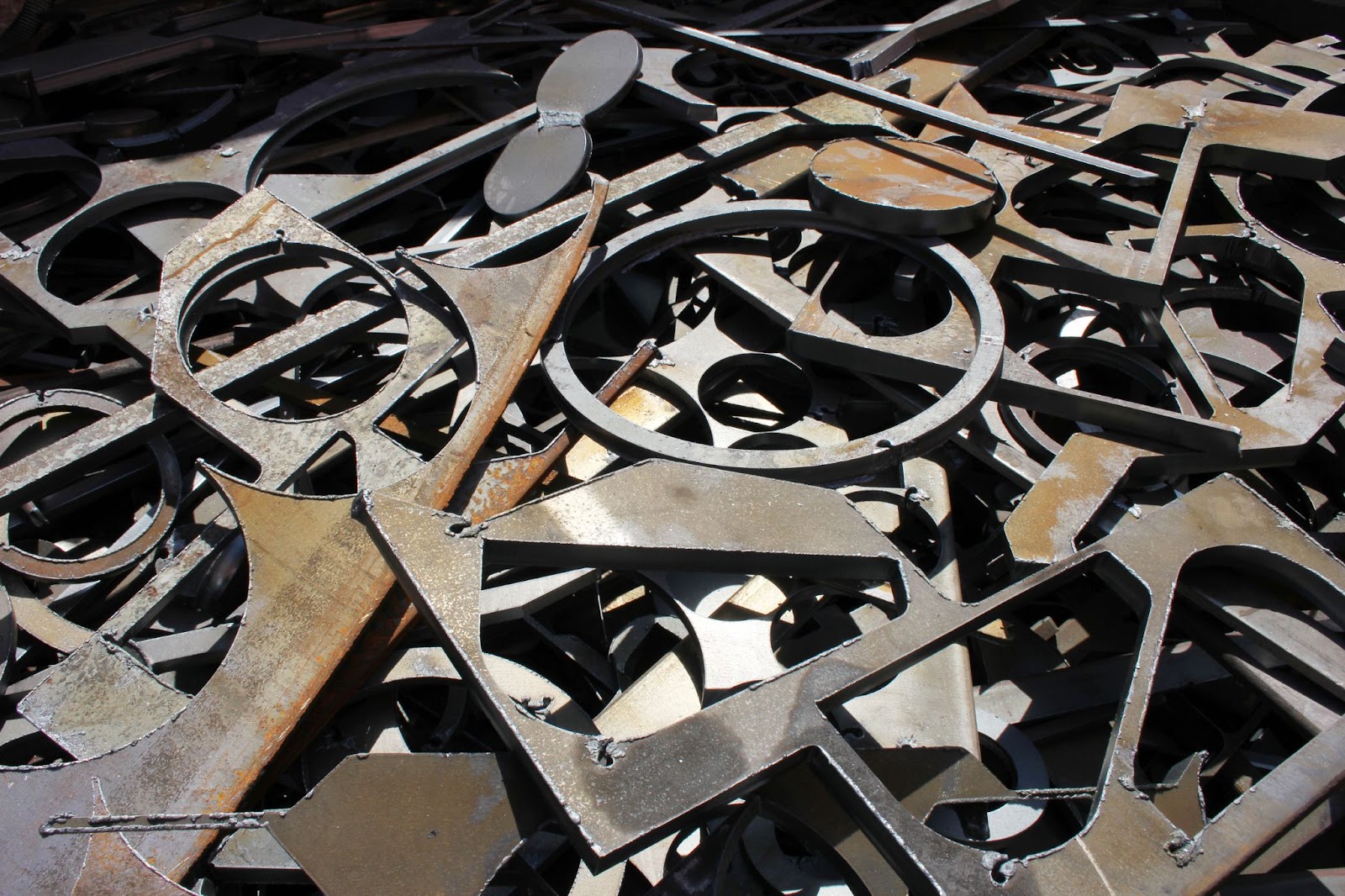 Pile of scrap metal. 