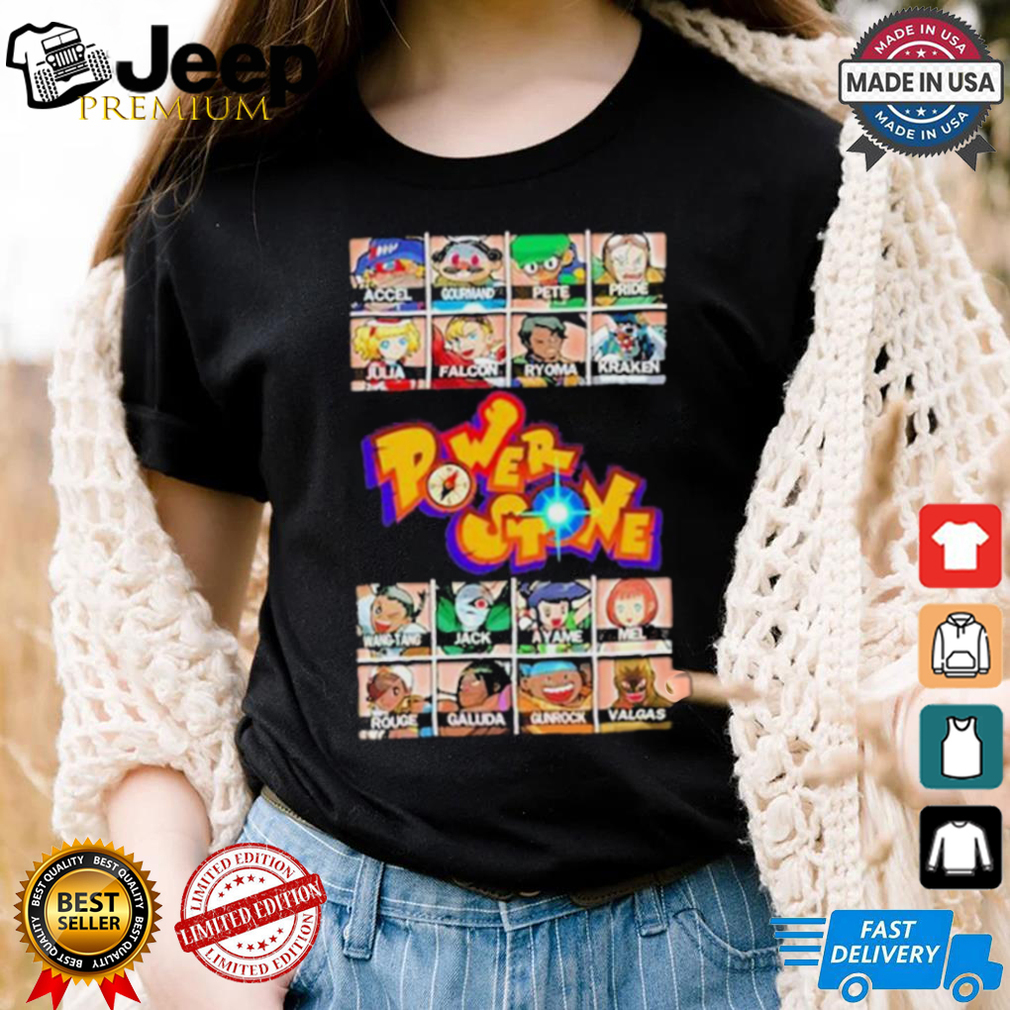 Unrooolie Power Stone Characters T shirt