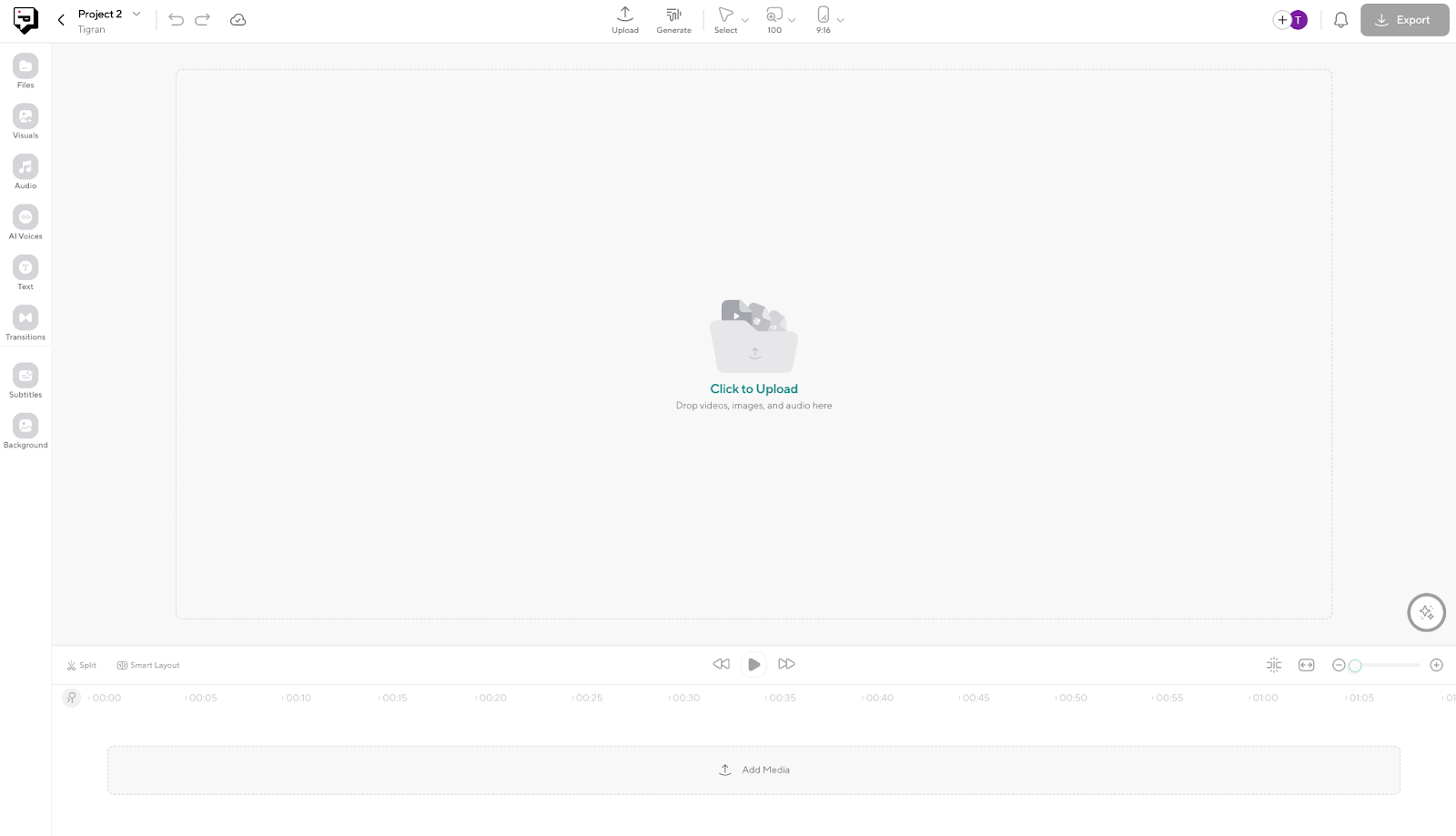 YouTube Shorts editor