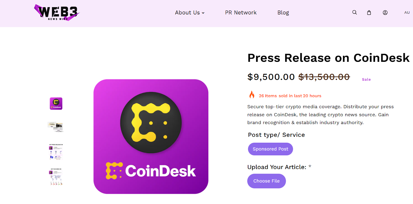 press release on coindesk