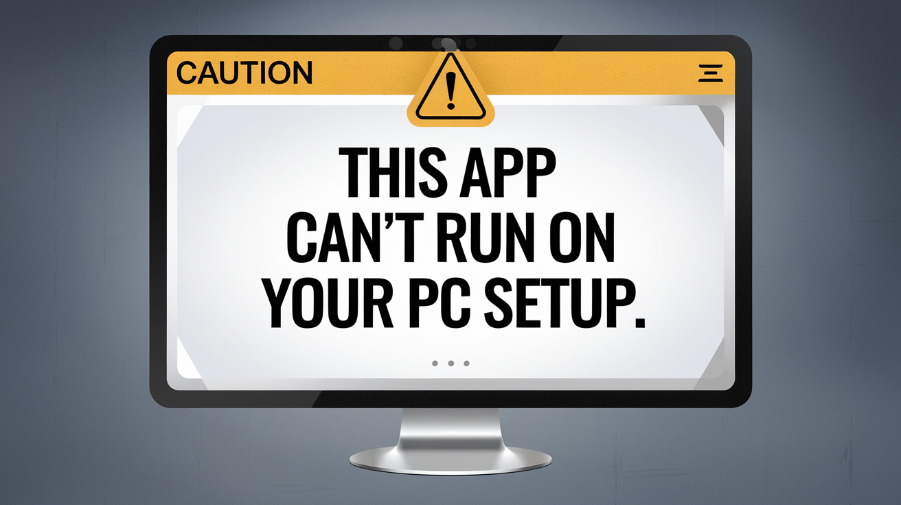 This App Can't Run on Your PC Setup
