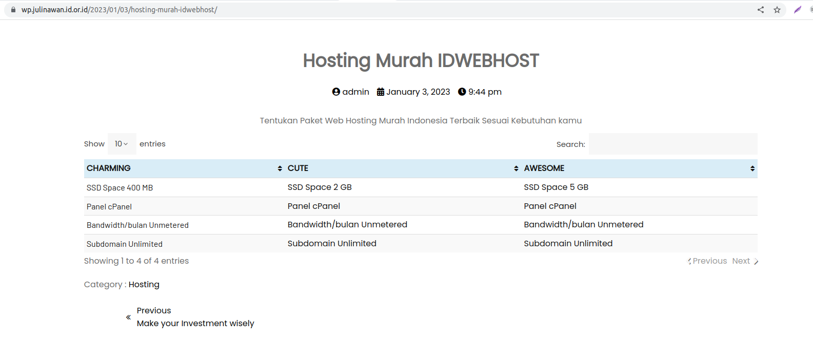 Membuat Tabel Responsif di WordPress dengan TablePress