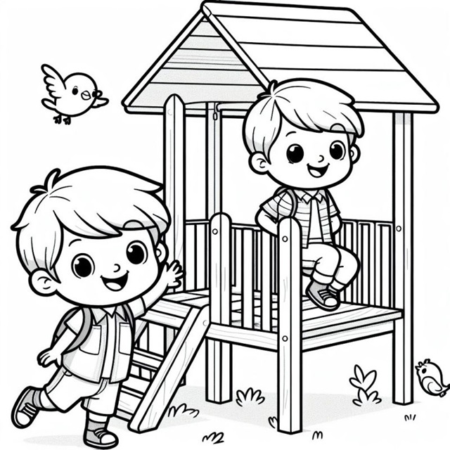 Desenho de menino Facil para colorir
