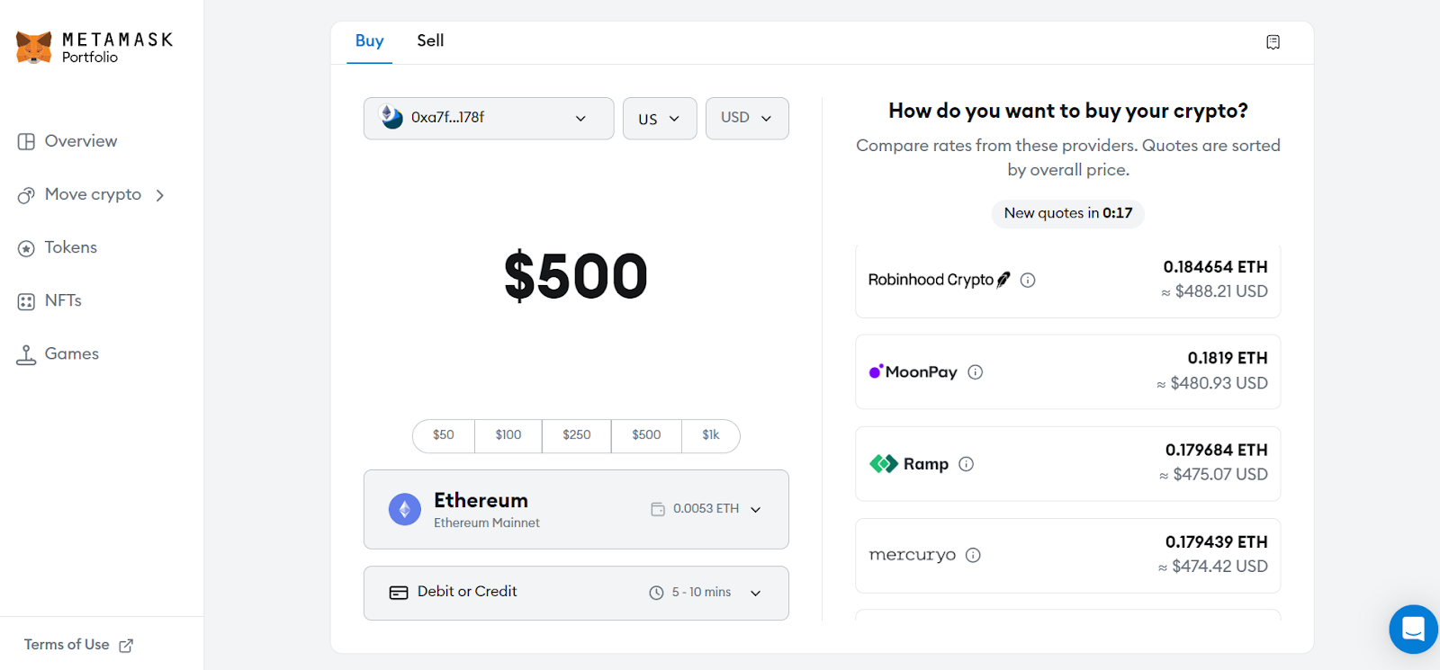 how to buy crypto on metamask