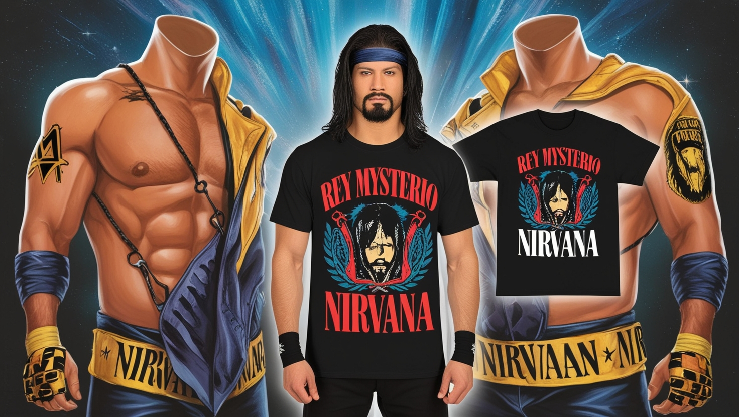 Rey Mysterio Nirvana Inspired Shirt