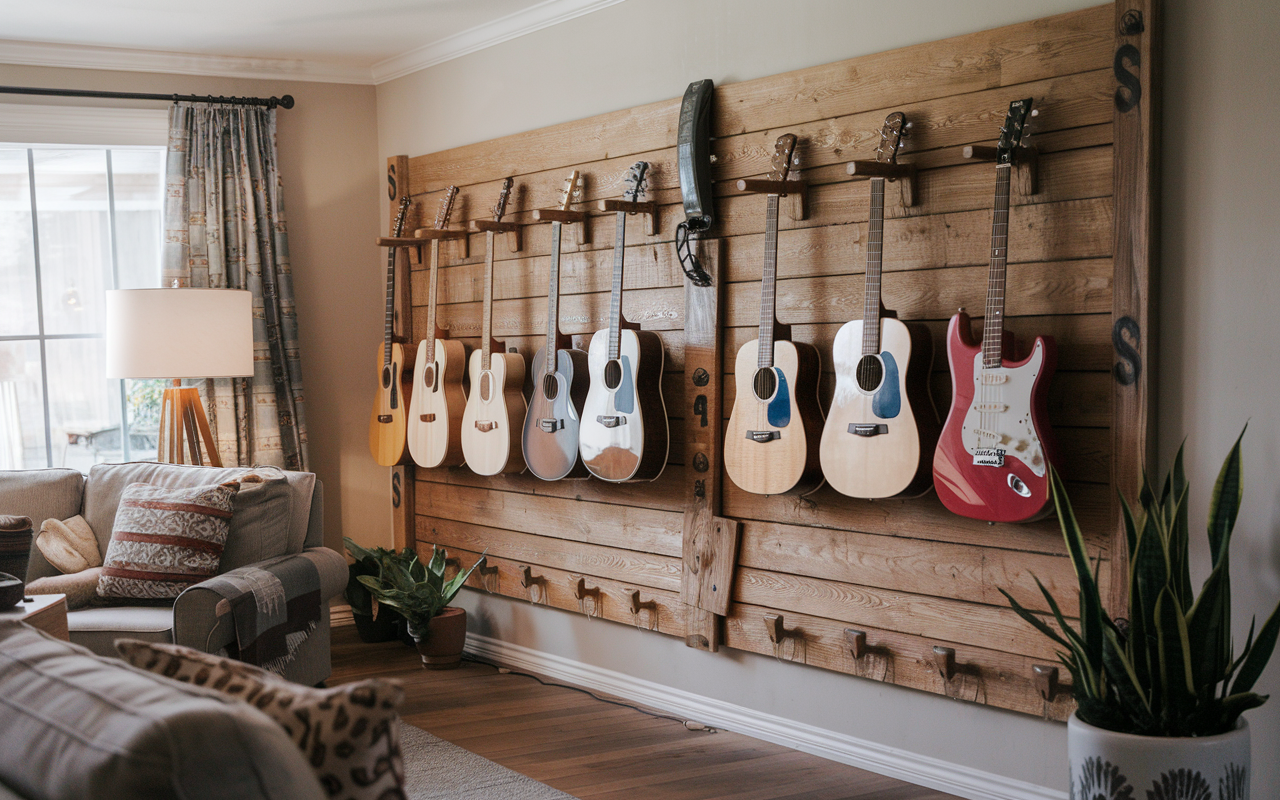 Musician's Gear Wood Guitar Wall Hanger Natural Coupon Code