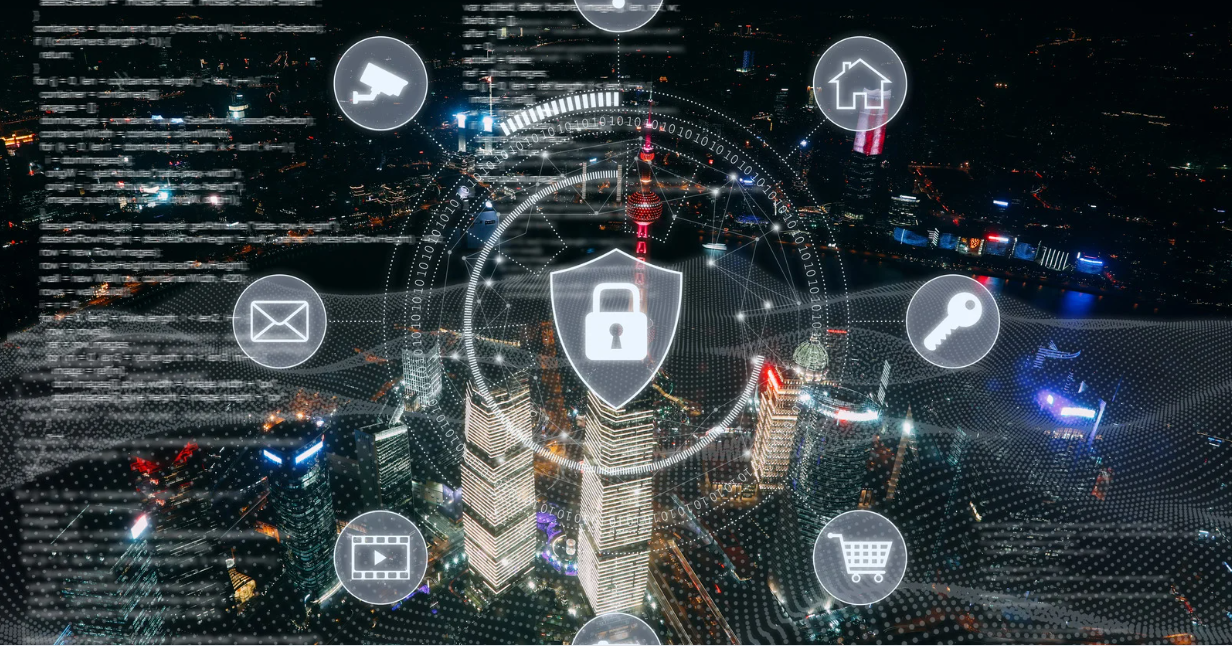 (digital security network graphic)