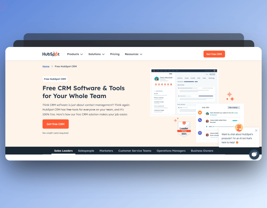 Hubspot as a MS Teams app integration