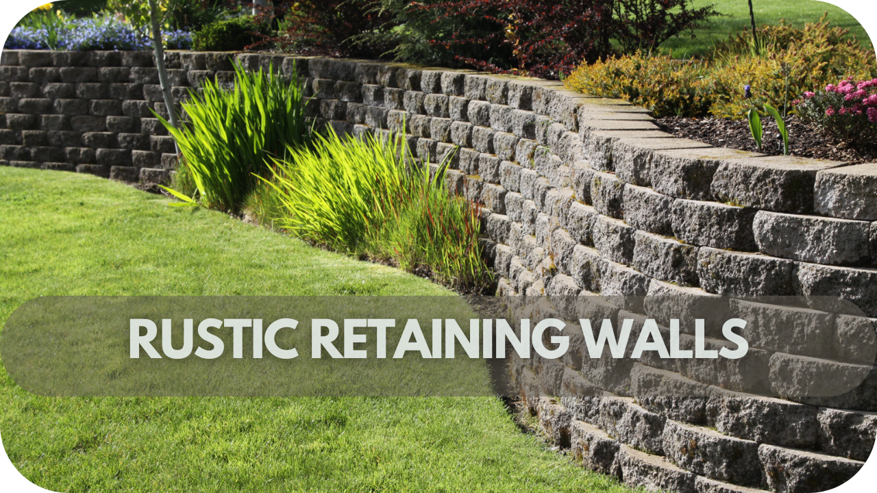 Outdoor Spaces Showcasing Natural Stone Landscaping: Rustic Retaining Walls