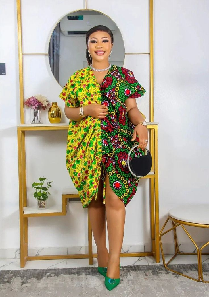 Double Ankara Short Dress