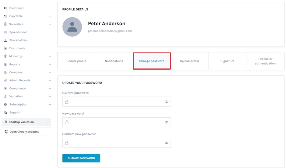 change password 