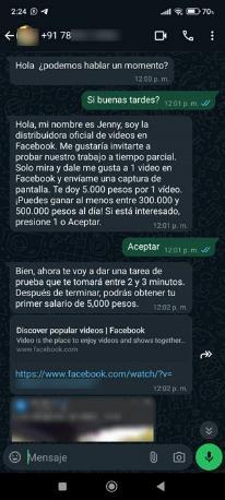 Whatsapp-estafas-ofertas-trabajo-scams-Facebook