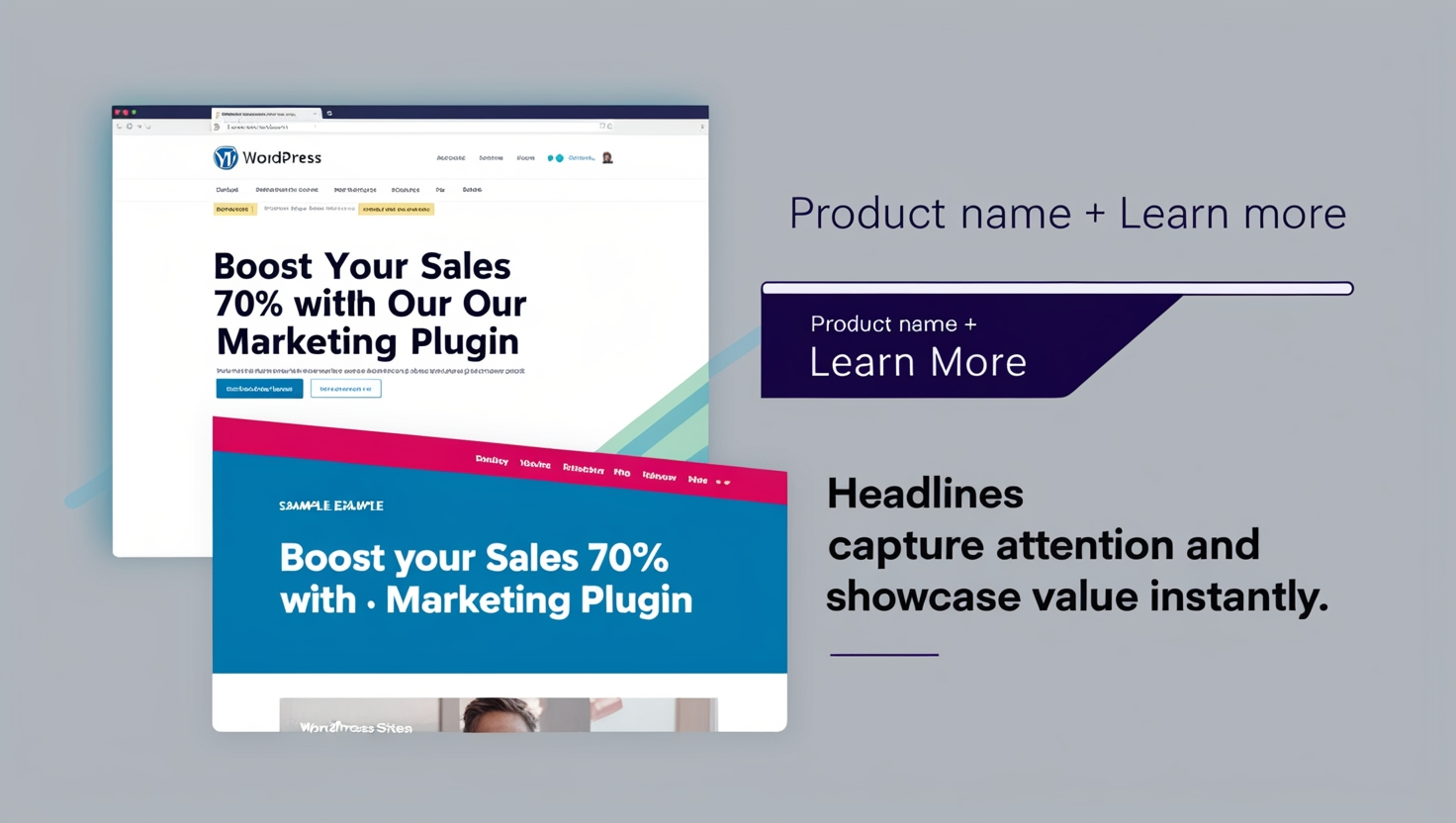 Compelling headlines in landing pages 