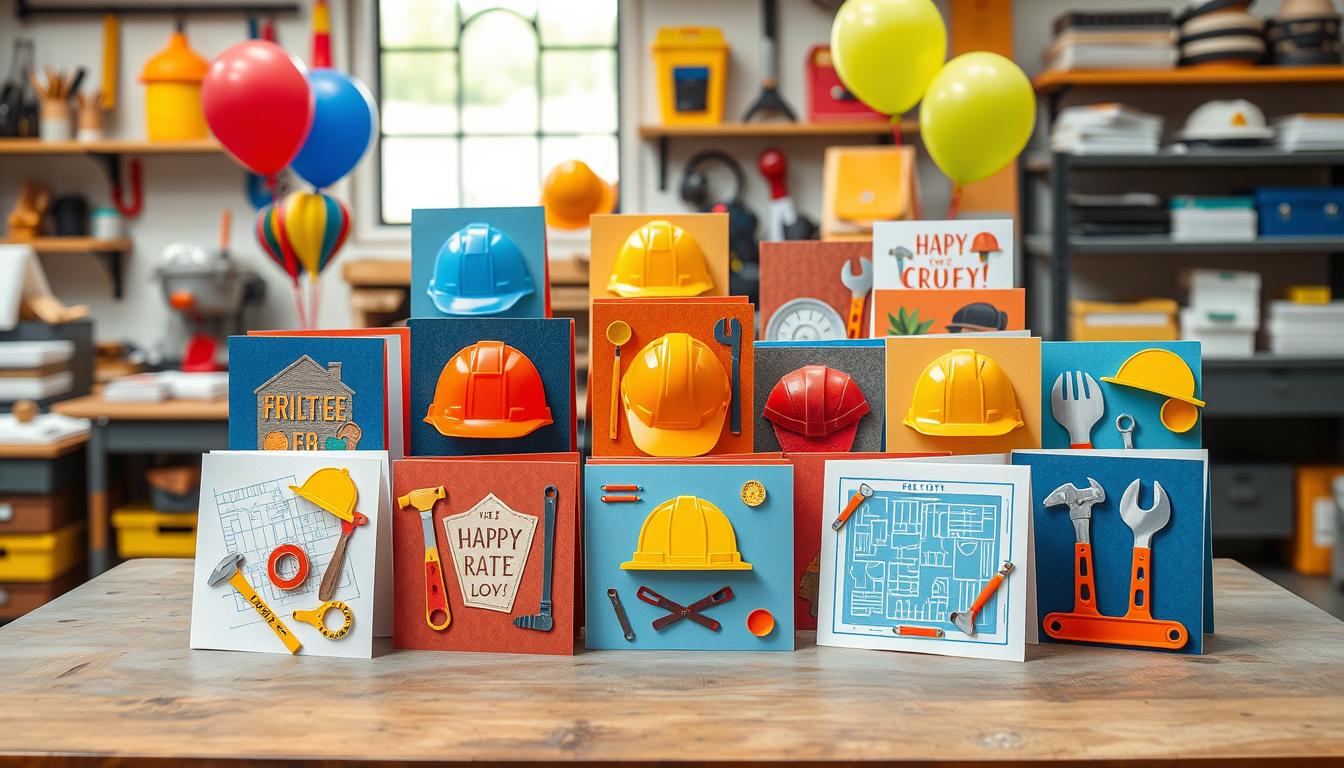 construction greeting cards