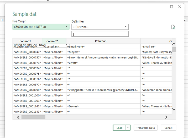 Setting a Text Qualifier When Importing Data into Excel