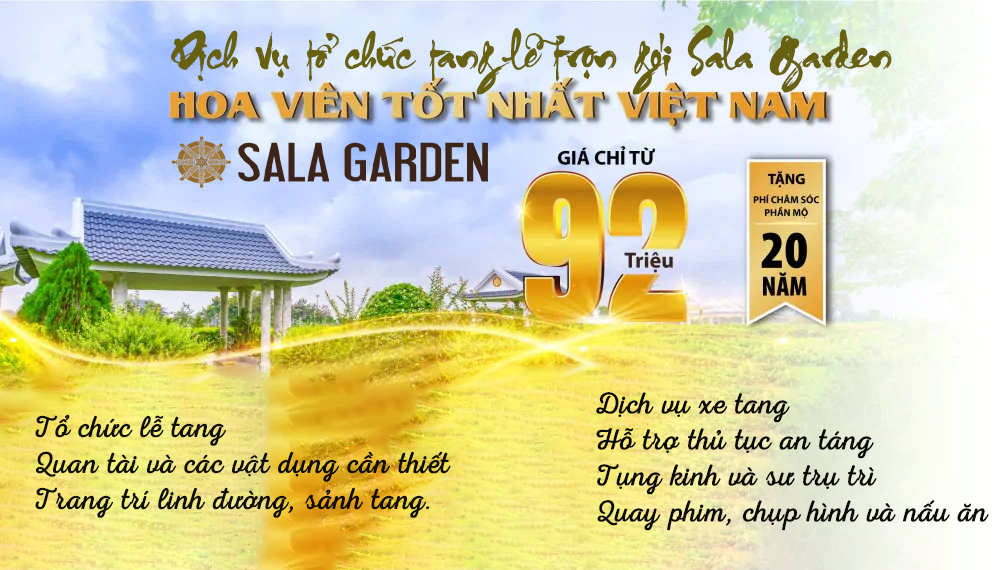 Dịch vụ tổ chức tang lễ trọn gói Sala Garden