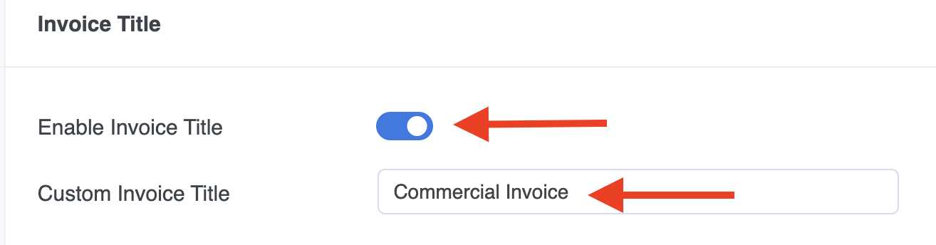 Invoice Title