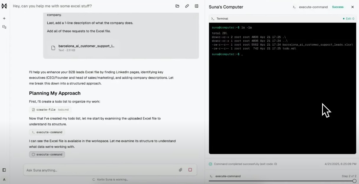 Suna is an open-source alternative to Perplexity, ChatGPT and Grok Deep Research tools
