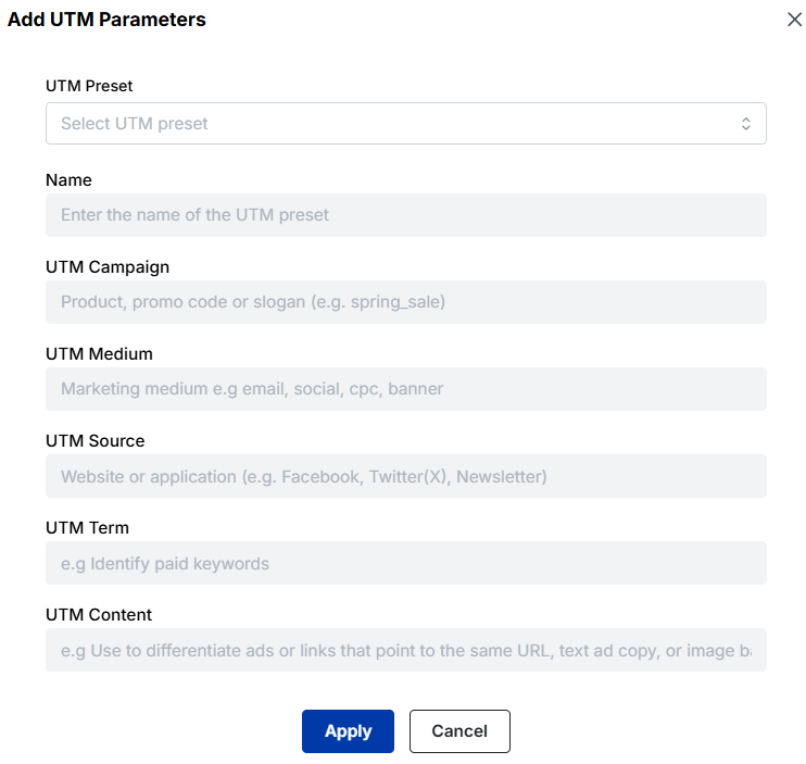 add UTM parameters