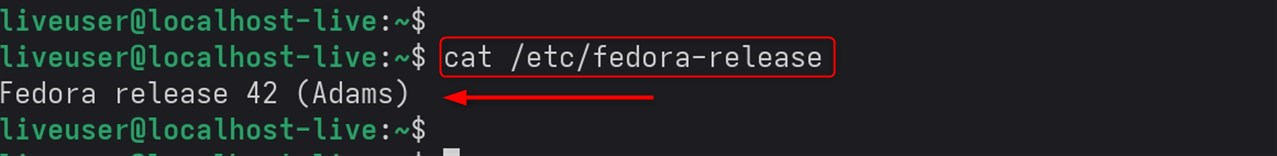 confirm fedora release