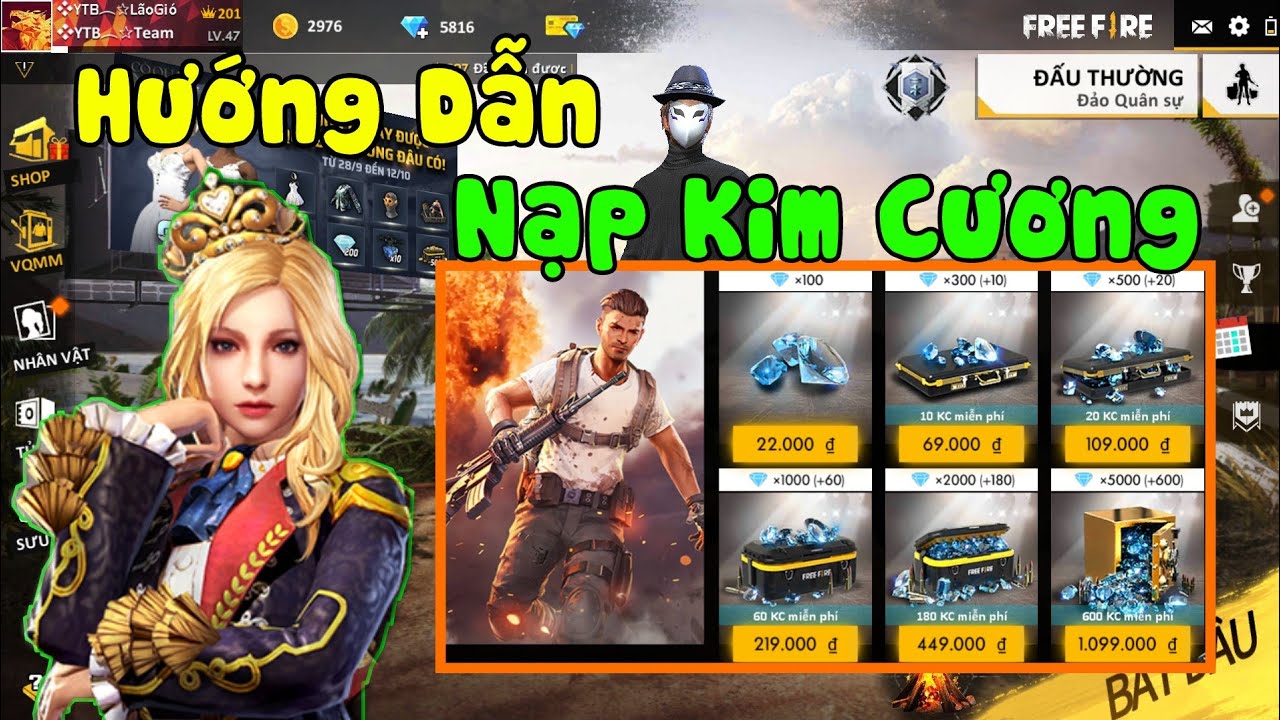 Những thông tin cần biết khi nạp tiền vào Free Fire