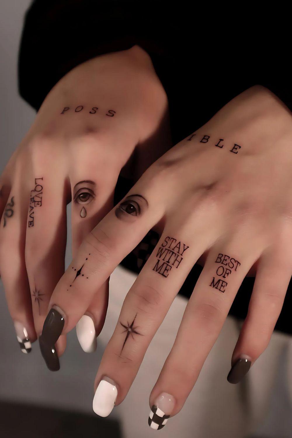 Meaningful Finger Tattoo for Female