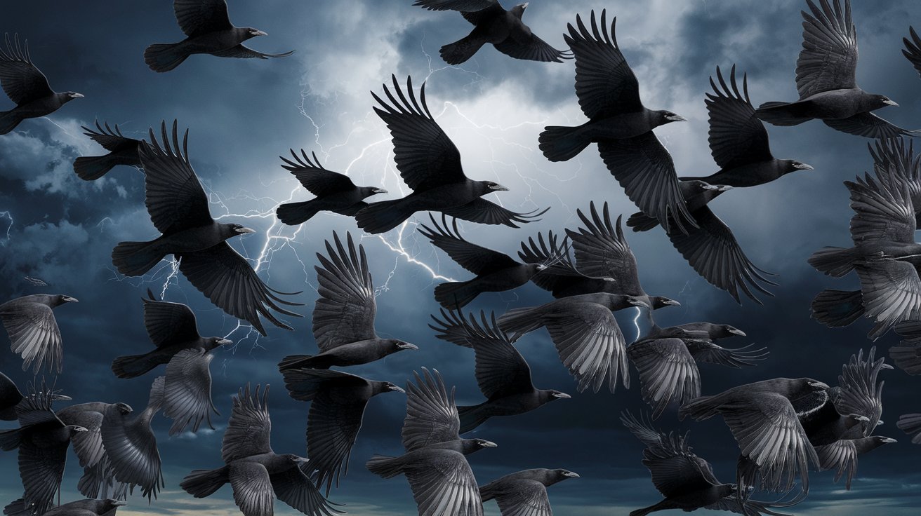 A Flock of Crows Cawing at You