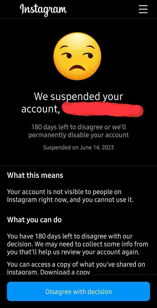 Why Instagram Suspended My Account? 