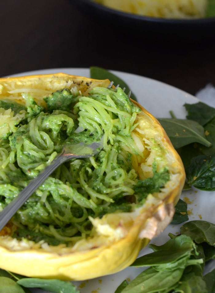 Pesto Spaghetti Squash