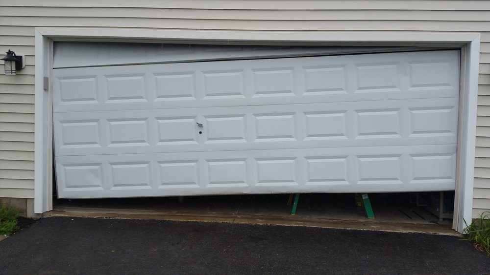 garage door off track